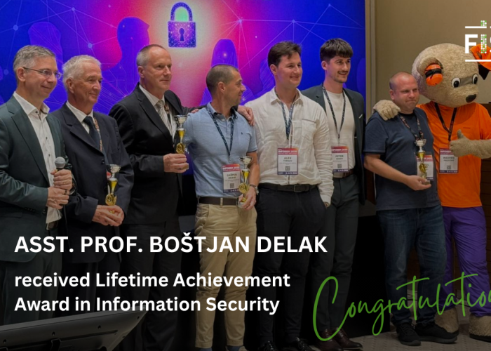 Asst. Prof. Boštjan Delak, PhD, to Receive INFOSEK 2026 Lifetime Achievement Award in Information Security