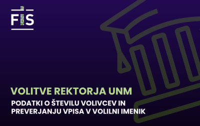 Volitve rektorja UNM - podatki o številu volivcev in preverjanju vpisa v volilni imenik