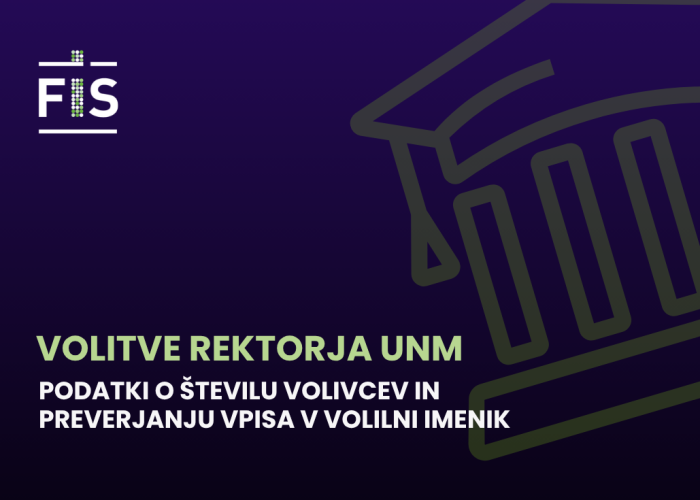 Volitve rektorja UNM - podatki o številu volivcev in preverjanju vpisa v volilni imenik