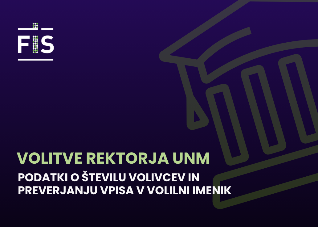 Volitve rektorja UNM - podatki o številu volivcev in preverjanju vpisa v volilni imenik
