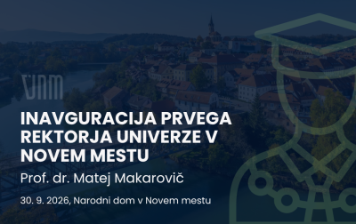 Prof. dr. Matej Makarovič bo z inavguracijo prevzel vodenje Univerze v Novem mestu